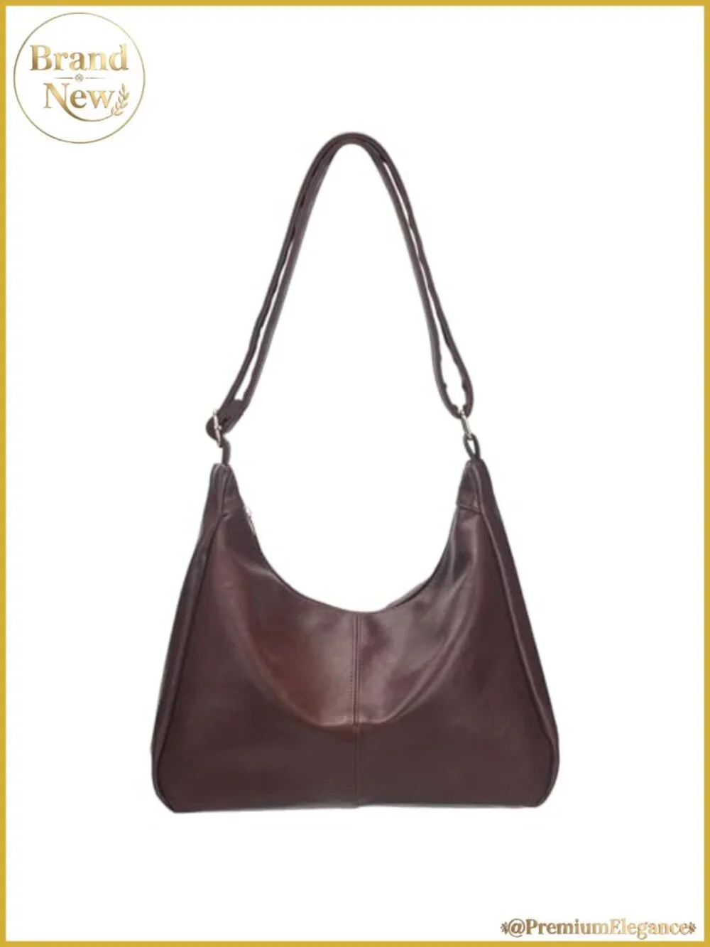 Slouchy Hobo Tote for Women - Vegan PU Leather Shoulder Bag, Adjustable